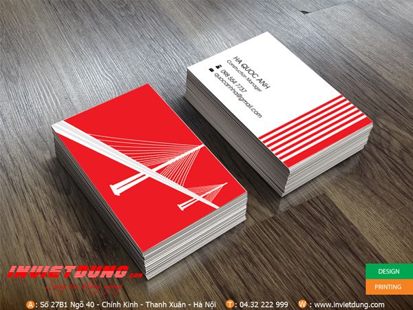 In danh thiếp chuyên nghiệp cho công ty xây dựng